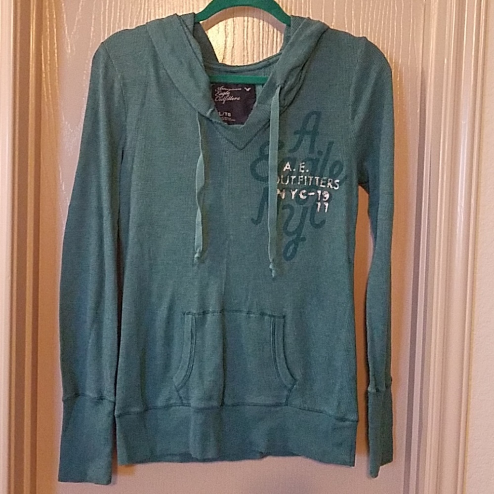 VINTAGE Y2K American Eagle brand Hooded top size XL distressed
